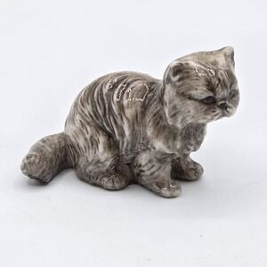 VTG MBI Porcelain Miniature White Brown Kitty Kitten Cat Figurine Figure